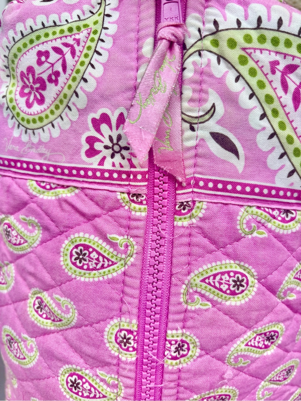 💖 Vera Bradley Bermuda Pink Small Duffel Bag Retired Paisley Print Quilted Y2K - Picture 5 of 11